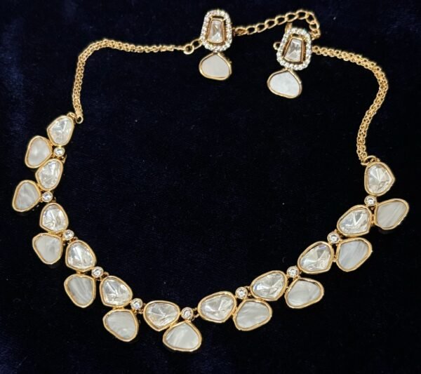 Moissanite Set with mother of pearl